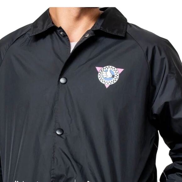 Vans x Disney Torrey 80s Mickey Mouse Jacket Adult XXL Black Windbreaker New - Picture 3 of 10